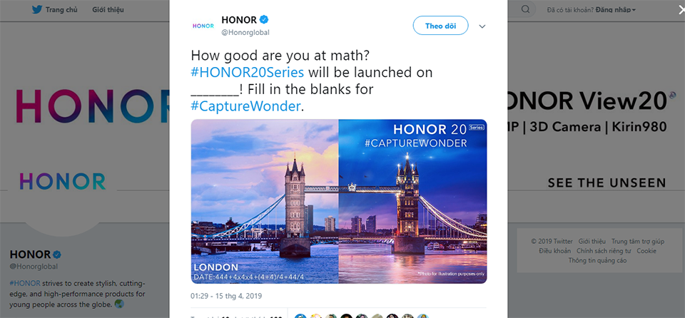 Thông tin Honor 20