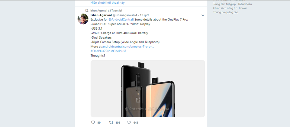Thông tin OnePlus 7 Pro