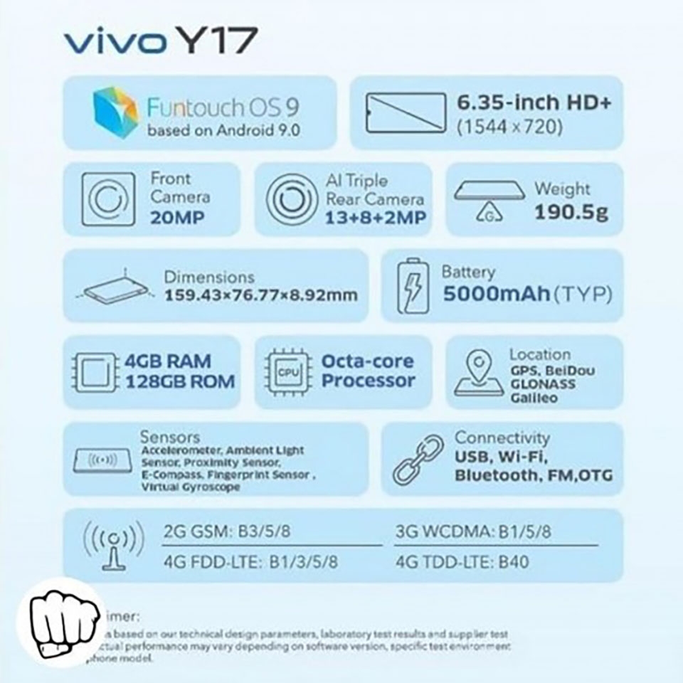 Cấu hình Vivo Y17 (ảnh 1)