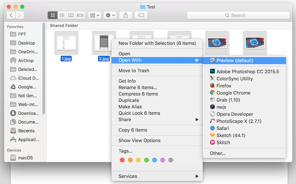 Resize ảnh hàng loạt trên Mac