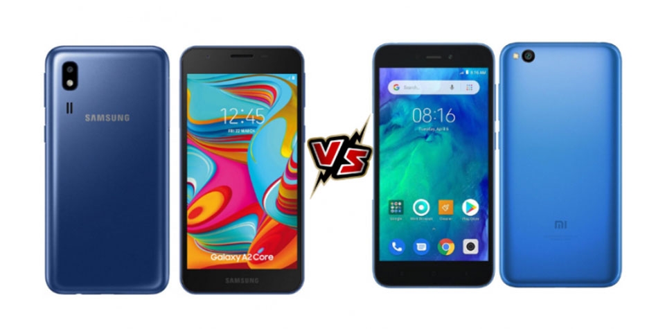 Samsung Galaxy A2 Core và Xiaomi Redmi Go