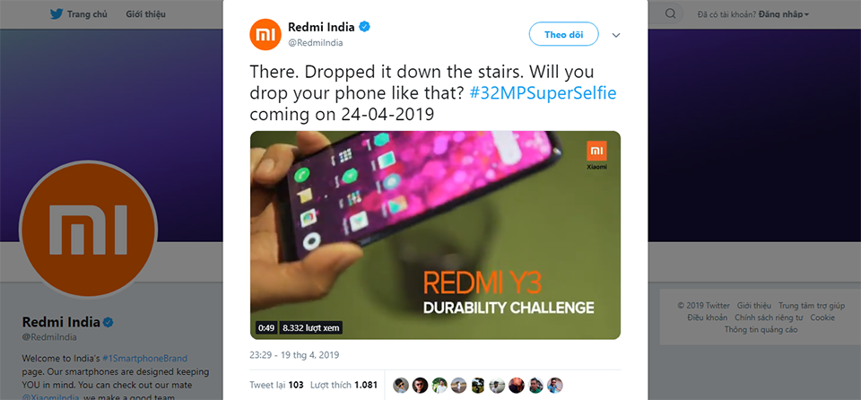 Thông tin Redmi Y3 (ảnh 1)