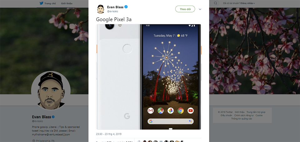Pixel 3a lộ ảnh render