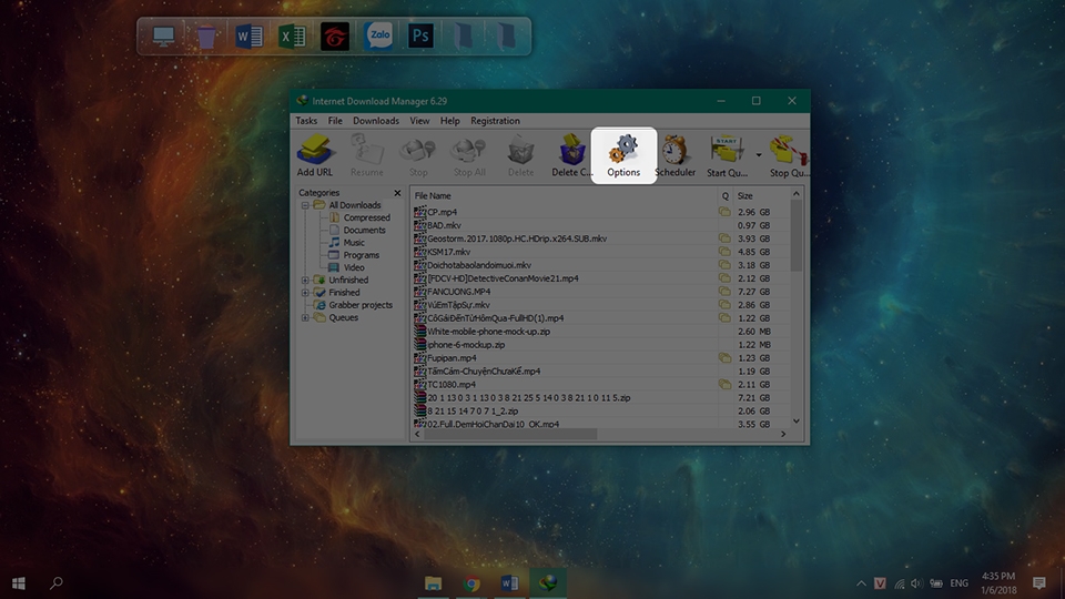 Mẹo download lần lượt và tăng tốc tối đa với Internet Download Manager 1