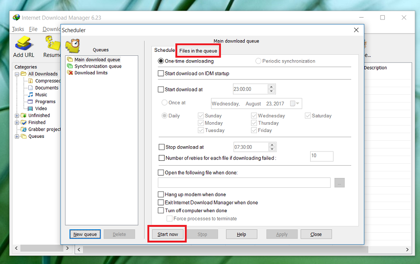 Mẹo download lần lượt và tăng tốc tối đa với Internet Download Manager 6