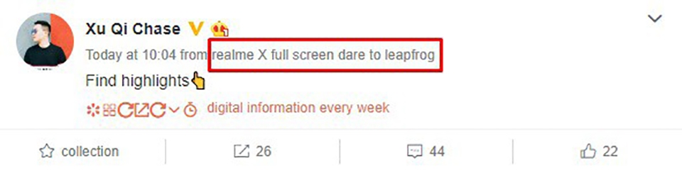 Realme X lộ diện (ảnh 1) Realme X lộ diện (ảnh 1)