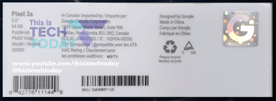 Google Pixel 3a