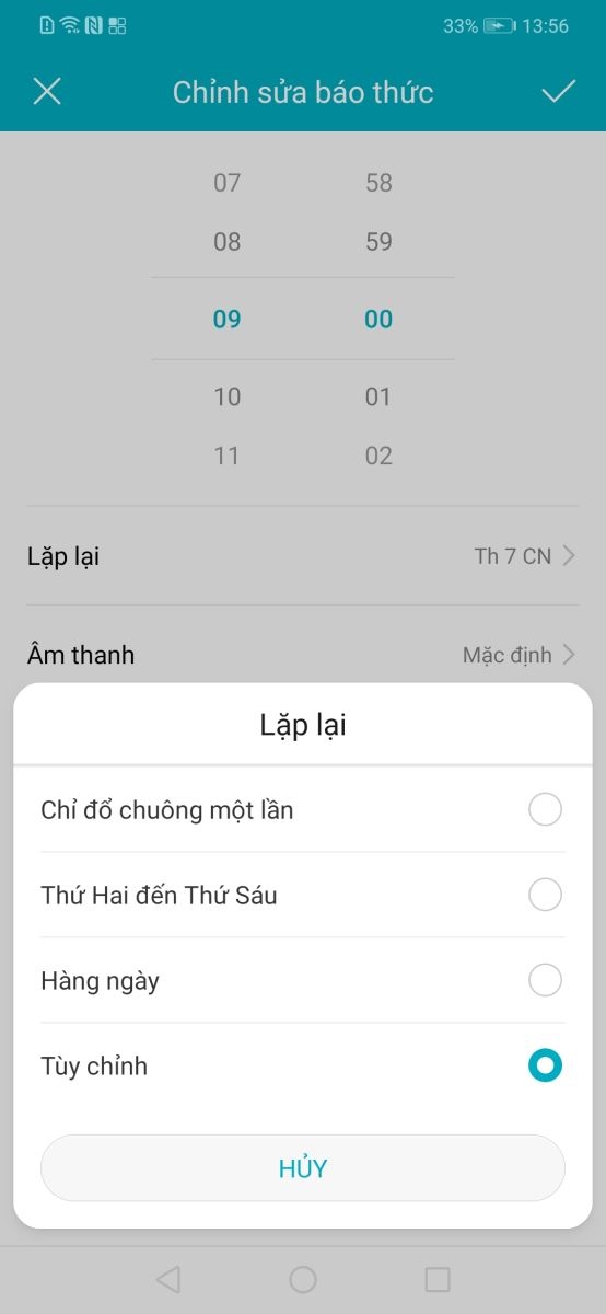 Hướng dẫn tạo báo thức trên Honor Play 4