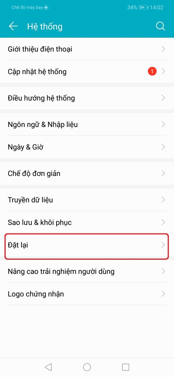 Hướng dẫn khôi phục cài đặt gốc trên Honor Play 3
