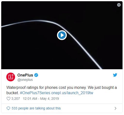 Video mới nhất cho thấy OnePlus 7 Pro sẽ có khả năng kháng nước!