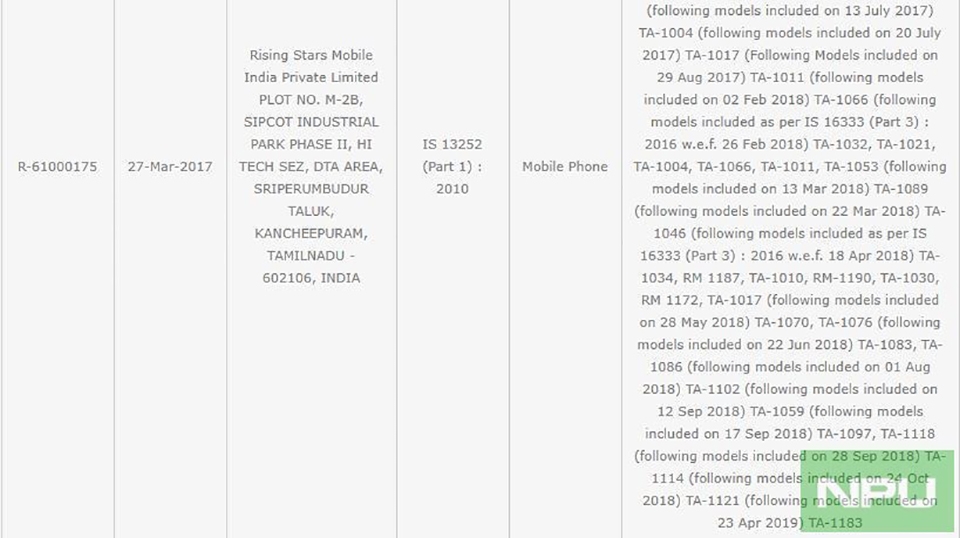 Nokia Wasp đạt chứng nhận BIS