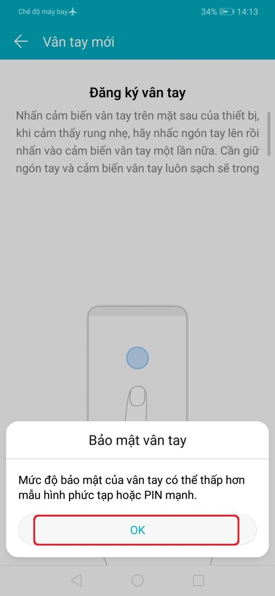 Hướng dẫn thiết lập mở khóa bằng vân tay trên Honor Play 7
