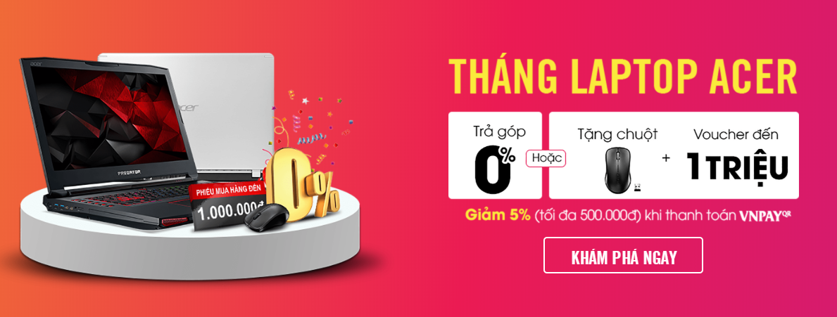 Chỉ từ 8,99 triệu đồng, đến FPT Shop rinh laptop Acer về nhà