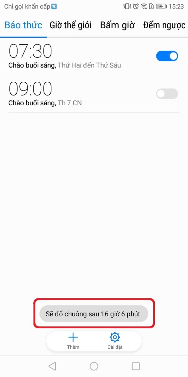 Hướng dẫn tạo báo thức trên Huawei Y6 Prime  7