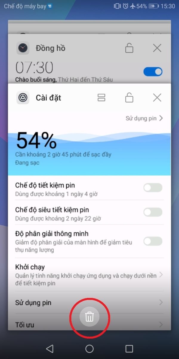 Hướng dẫn xóa ứng dụng chạy ngầm trên Huawei Y6 Prime 2