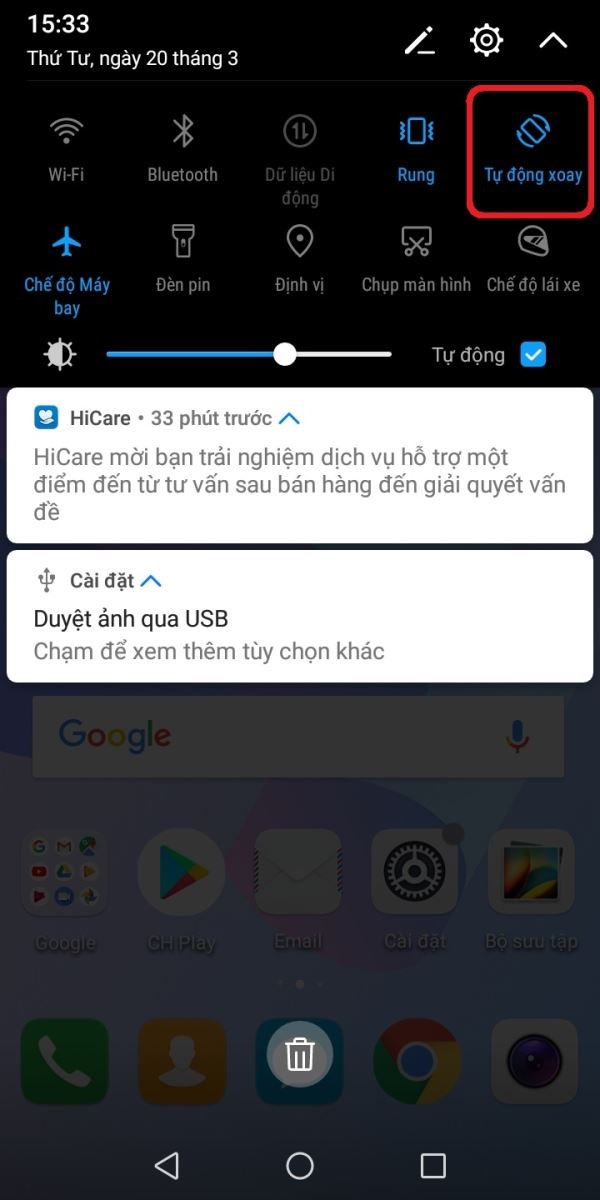 Hướng dẫn khóa tự động xoay màn hình trên Huawei Y6 Prime 2