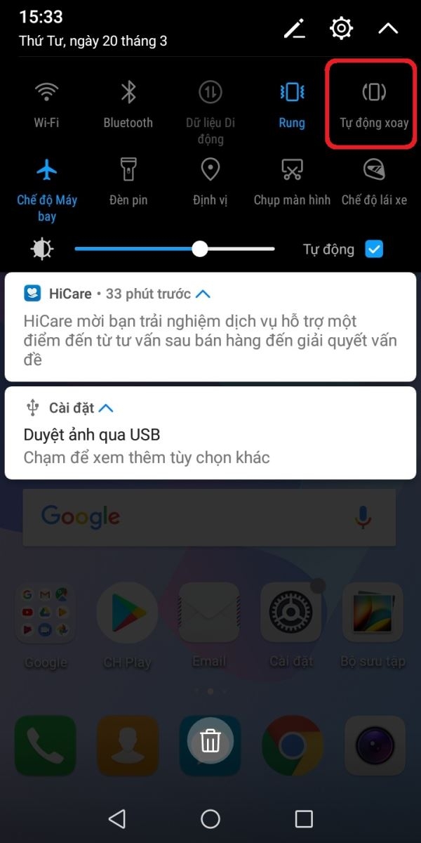 Hướng dẫn khóa tự động xoay màn hình trên Huawei Y6 Prime 3