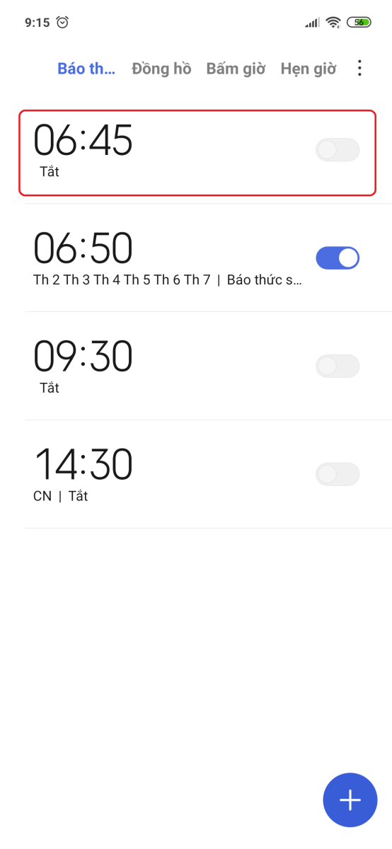 Hướng dẫn tạo báo thức trên Xiaomi Mi 8 2