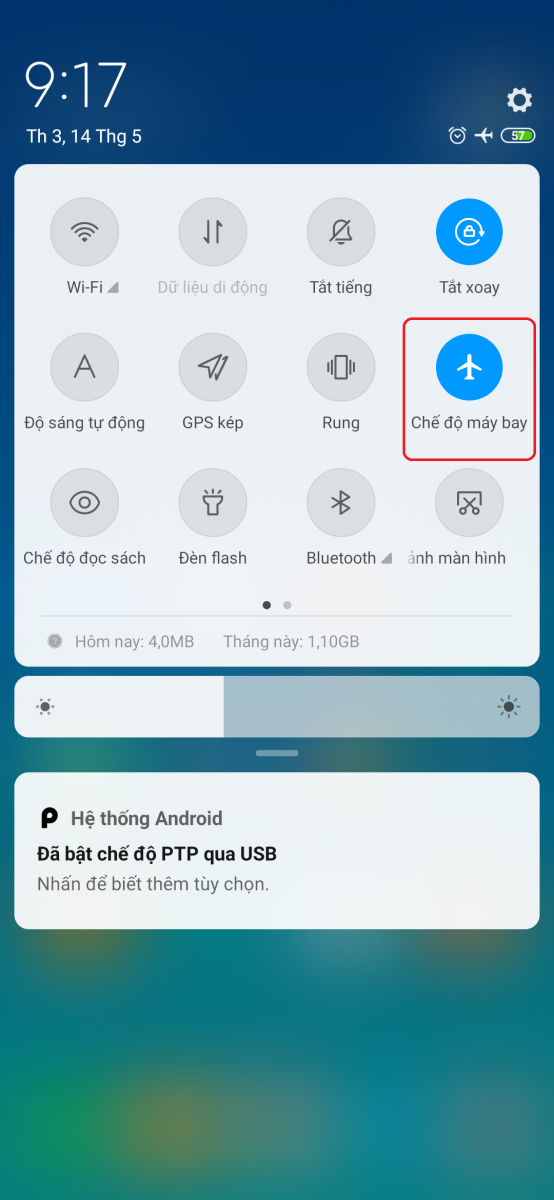 Hướng dẫn kích hoạt chế độ máy bay trên Xiaomi Mi 8 3