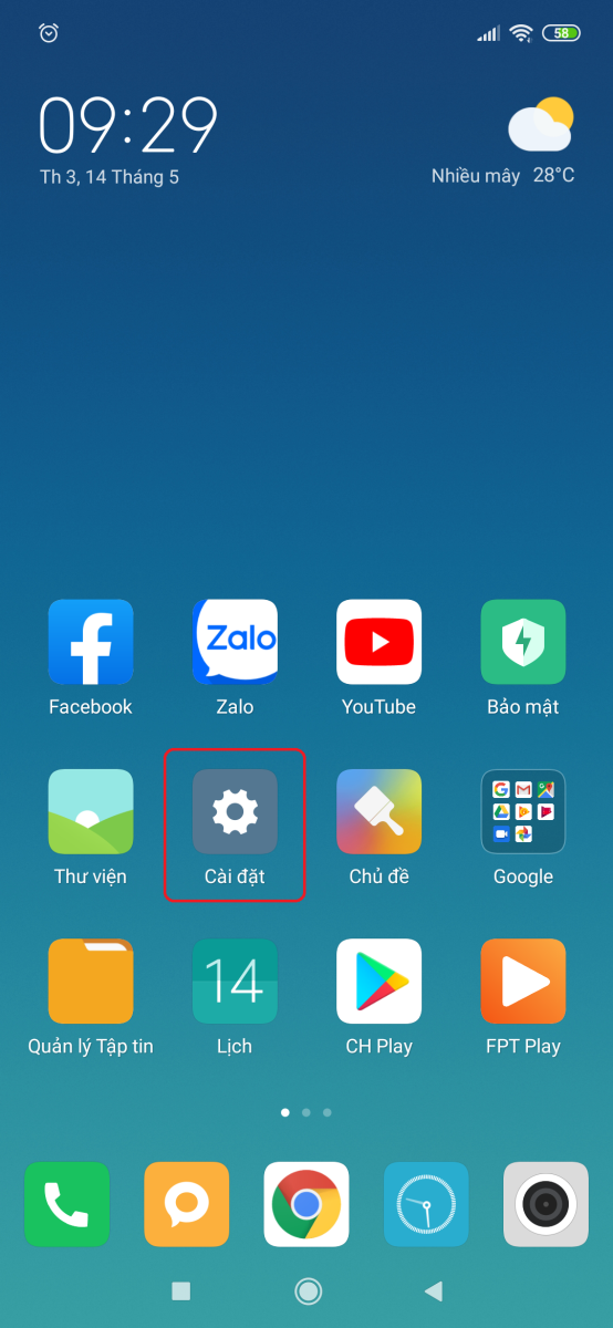 Hướng dẫn khôi phục cài đặt gốc trên Xiaomi Mi 8 1