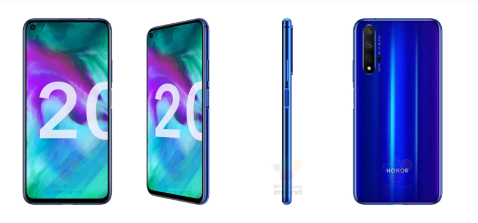 Honor 20 lộ ảnh render