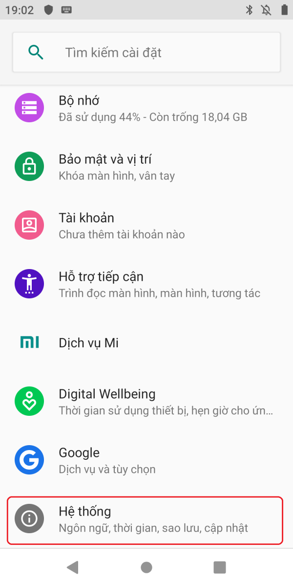 Hướng dẫn khôi phục cài đặt gốc trên Xiaomi Mi A2 2