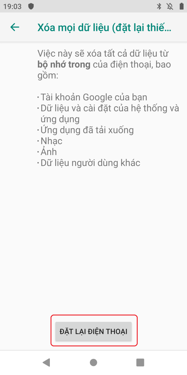 Hướng dẫn khôi phục cài đặt gốc trên Xiaomi Mi A2 6