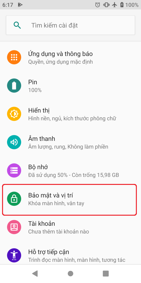 Hướng dẫn thiết lập mở khóa bằng vân tay trên Xiaomi Mi A2 2
