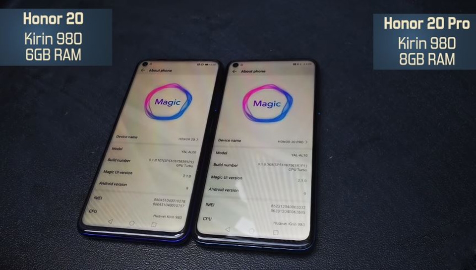 so sánh honor 20 và 20 Pro 01
