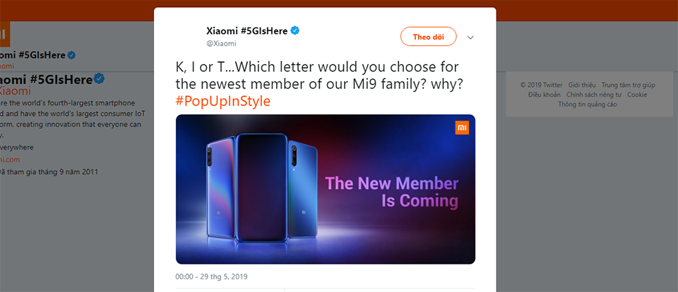 Ảnh teaser Xiaomi Mi 9T (ảnh 1)