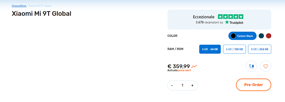 Xiaomi Mi 9T được liệt kê trên trang web bán hàng (ảnh 1) Xiaomi Mi 9T được liệt kê trên trang web bán hàng (ảnh 1)