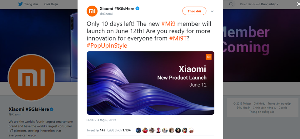 Xiaomi Mi 9T ra mắt ngày 12 tháng 6 Xiaomi Mi 9T ra mắt ngày 12 tháng 6
