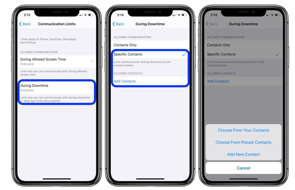 Cách đặt giới hạn giao tiếp iPhone 02