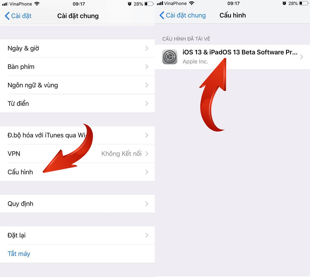 Cài đặt iOS 13 Beta 2 trên iPhone bằng beta profile