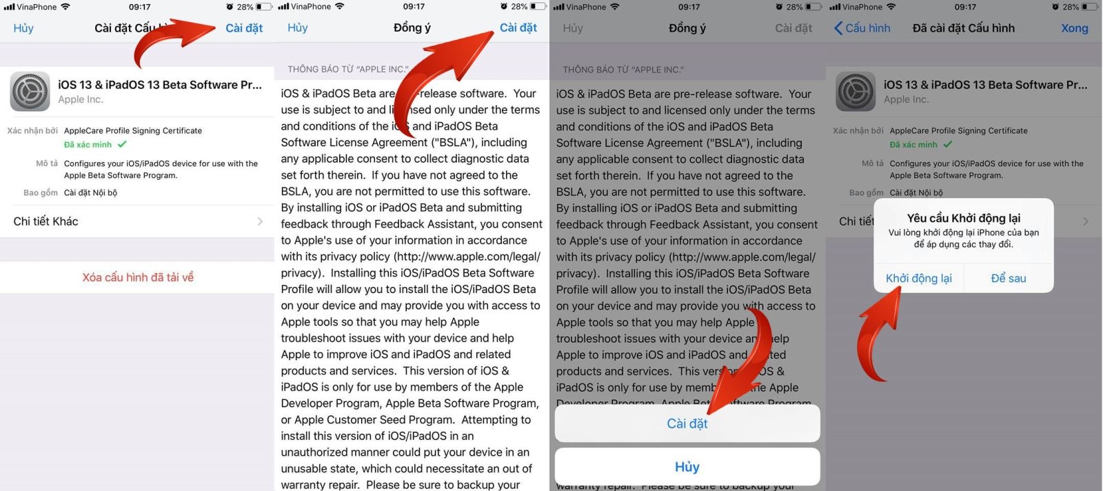 Cài đặt iOS 13 Beta 2 trên iPhone bằng beta profile