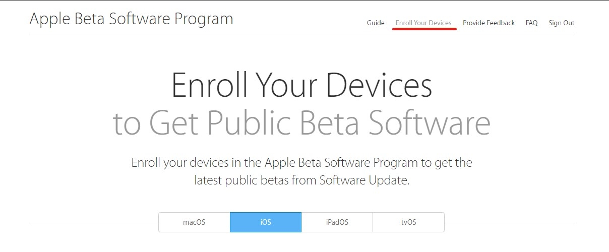 Đăng ký beta Apple