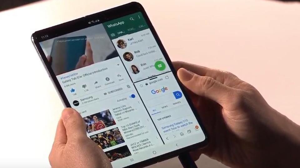 Samsung sắp ra mắt smartphone màn hình gập giống Huawei Mate X 1