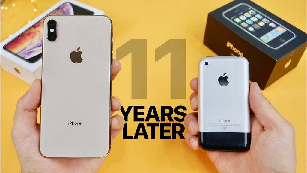 iPhone XS Max và iPhone 2G: những sự khác biệt sau 12 năm 1