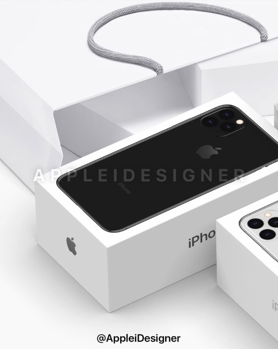 Xuất hiện ảnh render vỏ hộp iPhone XI màu đen, bạc và gold 2