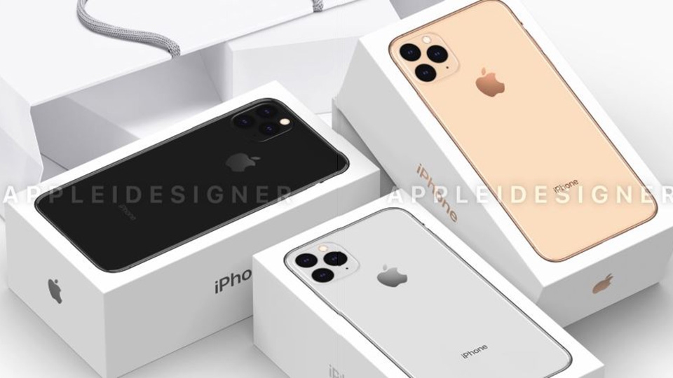 Xuất hiện ảnh render vỏ hộp iPhone XI màu đen, bạc và gold 1
