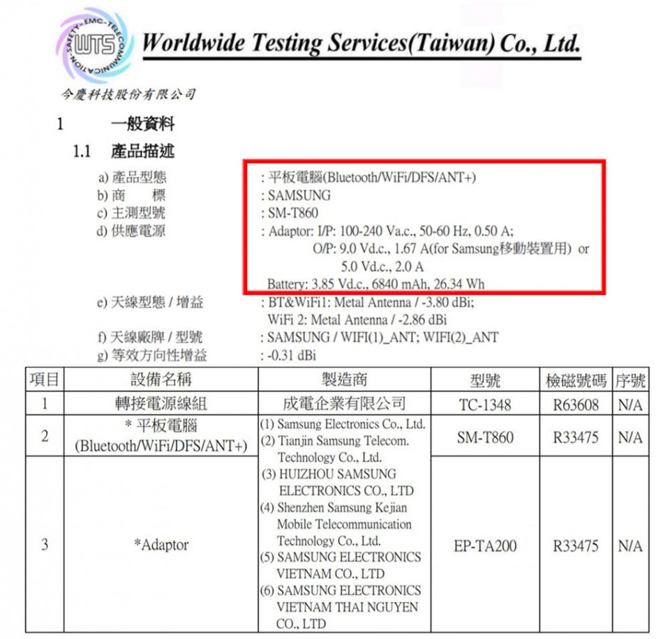 Galaxy Tab S6 đạt chứng nhận NCC