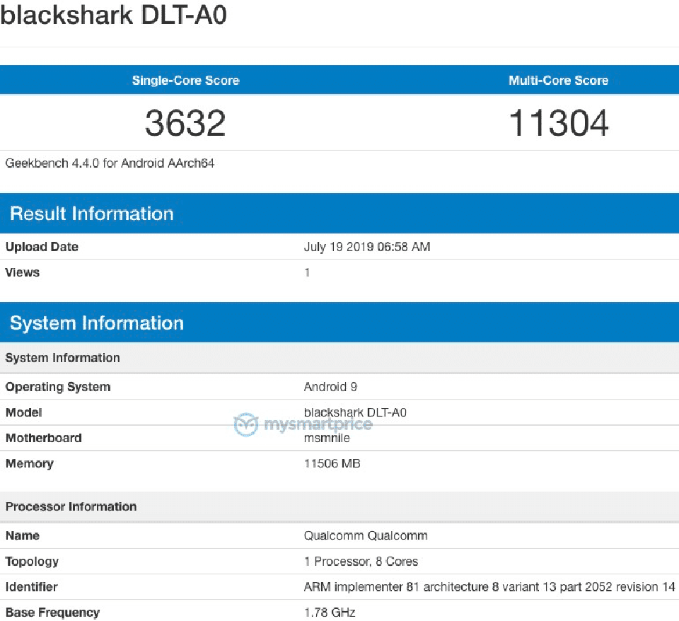 Black Shark 2 Pro lộ cấu hình trên Geekbench (ảnh 1)