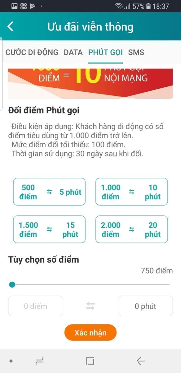 Ưu đãi phút gọi