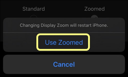 zoom icon iPhone