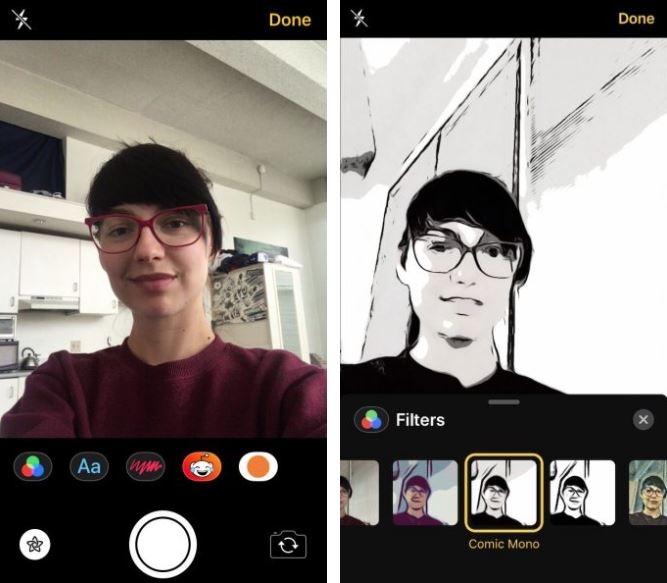 Gửi ảnh selfie theo phong cách truyện tranh