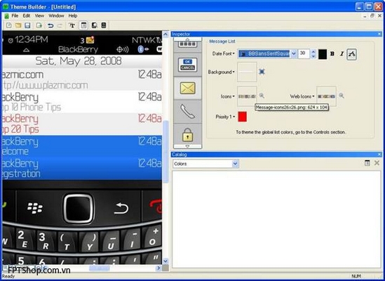 phiên bản BlackBerry Theme Studio v5.0 SP1 và v6.0 Beta 2