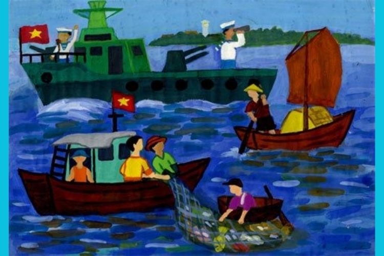 Vẽ tranh biển đảo đẹp nhất (10)