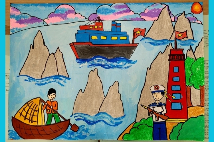 Vẽ tranh biển đảo đẹp nhất (12)