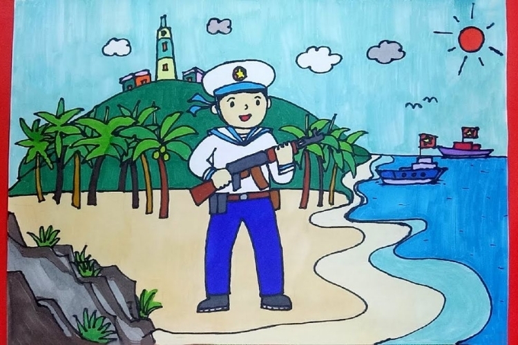 Vẽ tranh biển đảo đẹp nhất (1)
