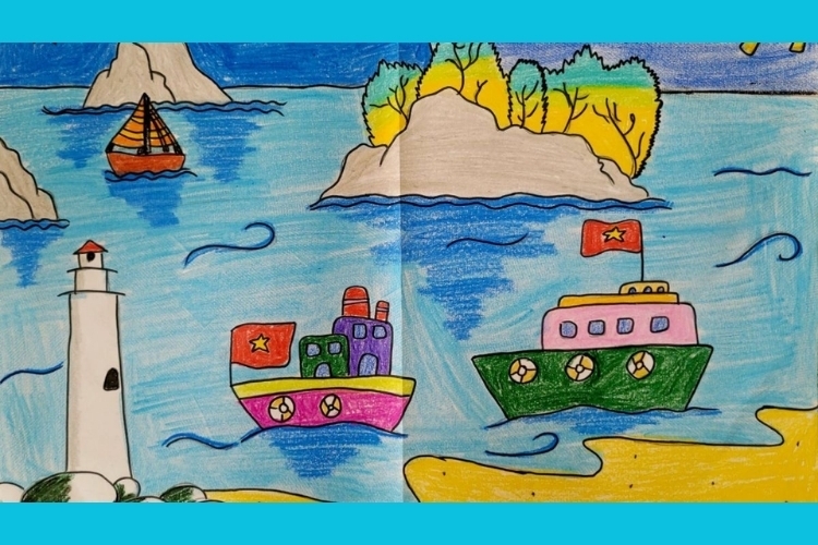 Vẽ tranh biển đảo đẹp nhất (24)